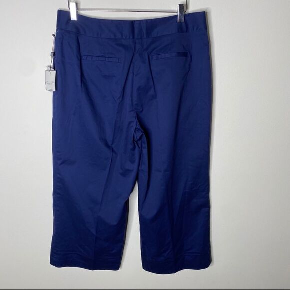 Laundry Shelli Segal Navy Cropped Tailor Pants 14 - Picture 6 of 8